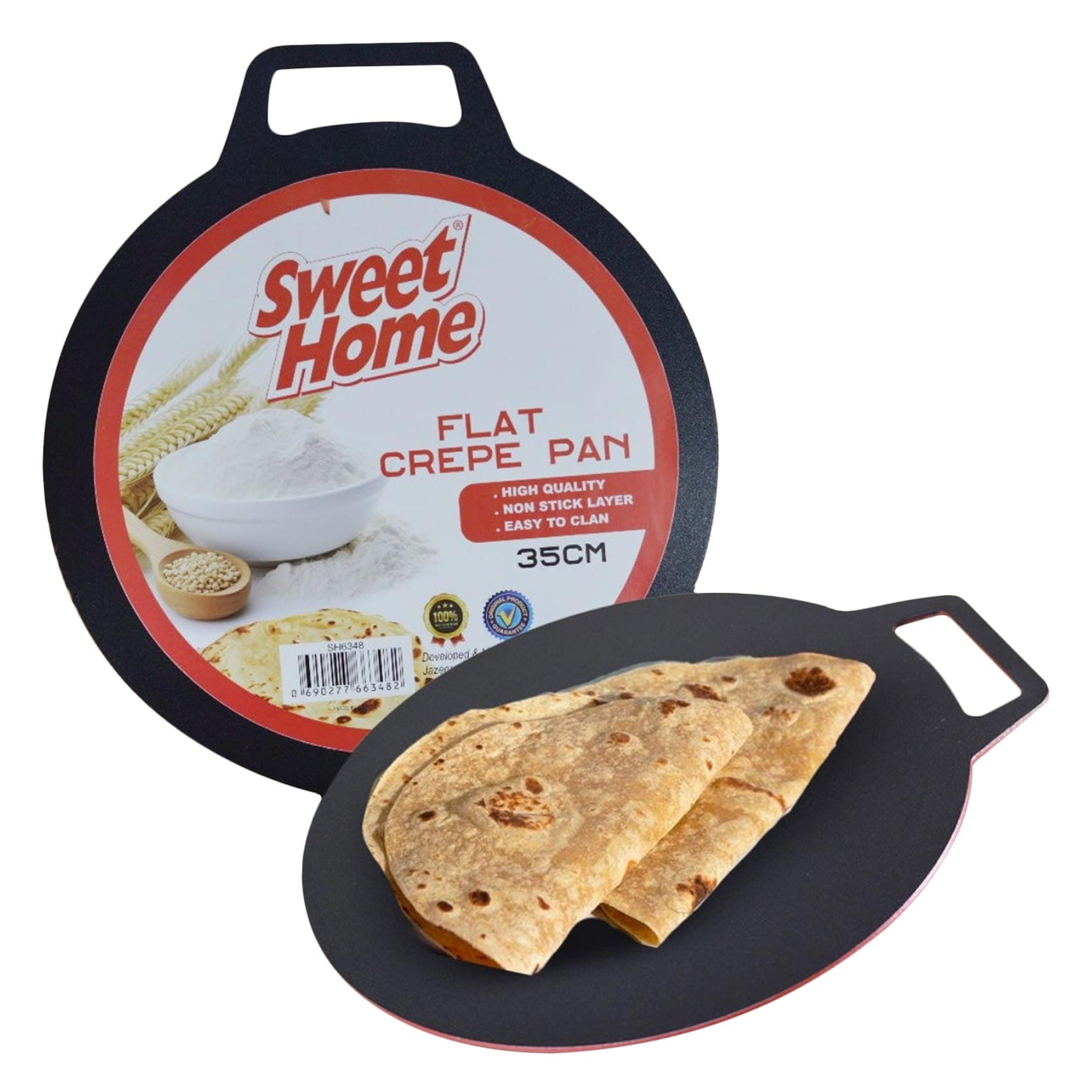Buy Sweethome Flat Crepe Pan 35cm Online Carrefour KSA