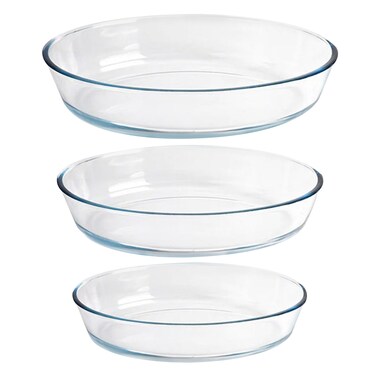 Oval Oven Dish 3 Pieces Set (1.6L + 2.4L + 3L)