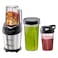 Black &amp; Decker, NutriMaster 600W Blender,700ML Jar, Includes 3 travel cups with lid, Best for soups, smoothies, sauces, baby food and more, Dishwasher Safe, Black, NE600-B5