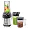 Black &amp; Decker, NutriMaster 600W Blender,700ML Jar, Includes 3 travel cups with lid, Best for soups, smoothies, sauces, baby food and more, Dishwasher Safe, Black, NE600-B5