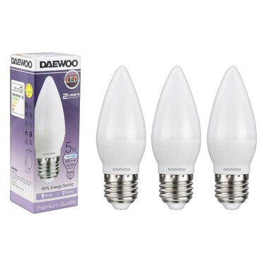 Daewoo LED Bulb 5W, 3 Pieces Combo