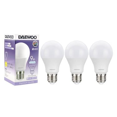 Daewoo LED Bulb 9W, 3 Pieces Combo
