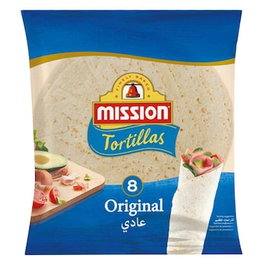 Mission Whole Wheat Tortilla Wraps, Medium, 8 Pieces, 320g