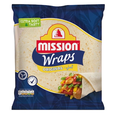 Mission Original Wheat Tortilla Wraps, Large, 6 Pieces, 378g