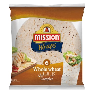 Mission Whole Wheat Tortilla Wraps, Large, 6 Pieces, 378g