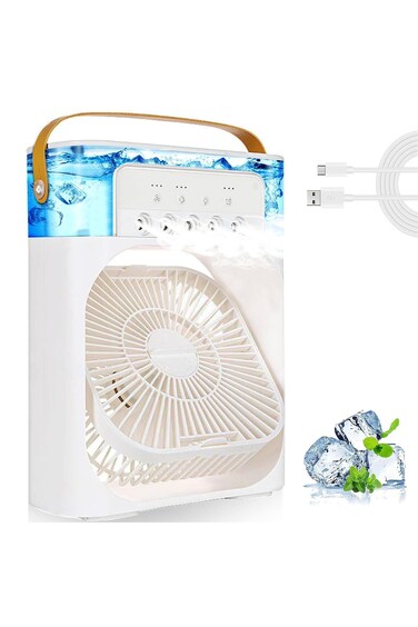 Denx محمول هواء Cooler مروحة مع 700مل ماء خزان, محمول هواء Conditioner 3 Mist أوضاع, DX2552