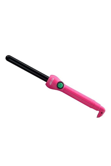 Arabest شعر Curler,25مم Clipless Barrel,وردي/أسود,مريح تشريحياً تصميم