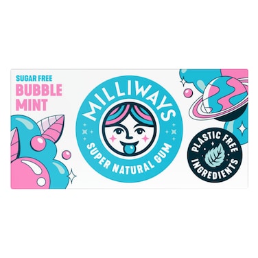 Milliways Sugar Free Bubblemint Gum 19g