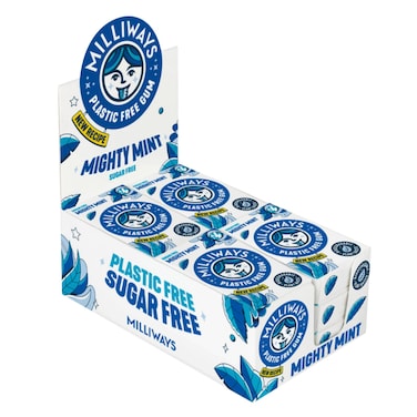 Milliways Sugar Free Mighty Mint Gum 19g x12