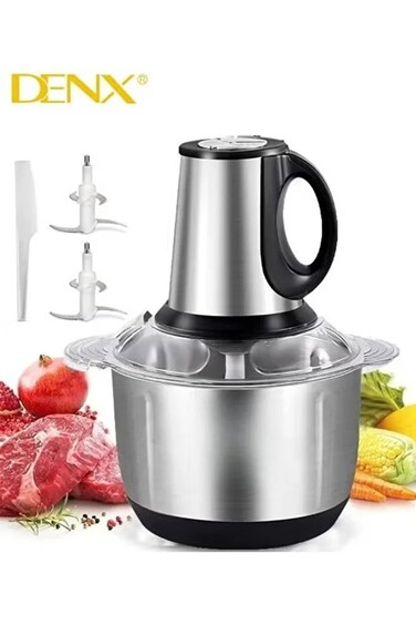 Denx 2L 200W, غير قابل للصدأ فولاذ كهربائي طعام معالج لحم مطحنة مطبخ جهاز, DX3207