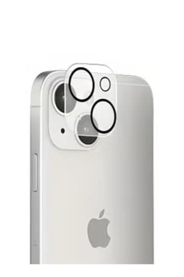 Primo Plus كاميرا عدسة واقي زجاج لـ آبل iPhone 15 Plus واضح - أسود