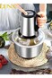 Denx كهربائي لحم مطحنة و Mincer, 2L, 250W مع Variable 2 سرعات و غير قابل للصدأ فولاذ وعاء