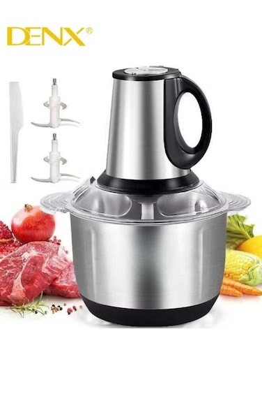Denx Dinnox كهربائي لحم مطحنة و مفرمة, 2L, 200W, غير قابل للصدأ فولاذ