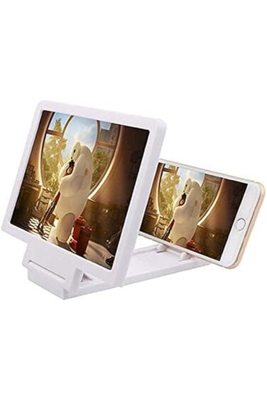 Primo Plus 3D شاشة Magnifier حامل Bracket لـ جوال هواتف أبيض