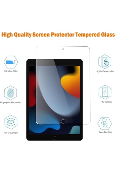 Primo Plus مقسّى زجاج شاشة واقي لـ آبل iPad (2019) 10.2-بوصة (واضح)