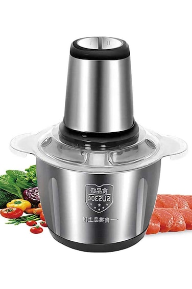 Primo Plus كهربائي لحم مطحنة 2 L غير قابل للصدأ فولاذ, كهربائي طعام مفرمة, سريع & Slow 2 سرعة, 200w