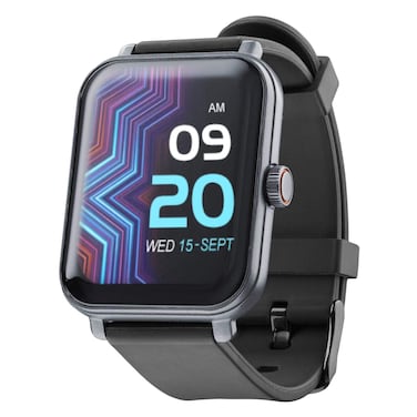 سيليولارلاين ساعة ذكية آيون برو مربعة باللون الأسود، شاشة لمس 1.83 بوصة TFT، بلوتوث، مقاومة للماء والغبار IP67، مراقبة معدل ضربات القلب والضغط والأكسجين والنوم