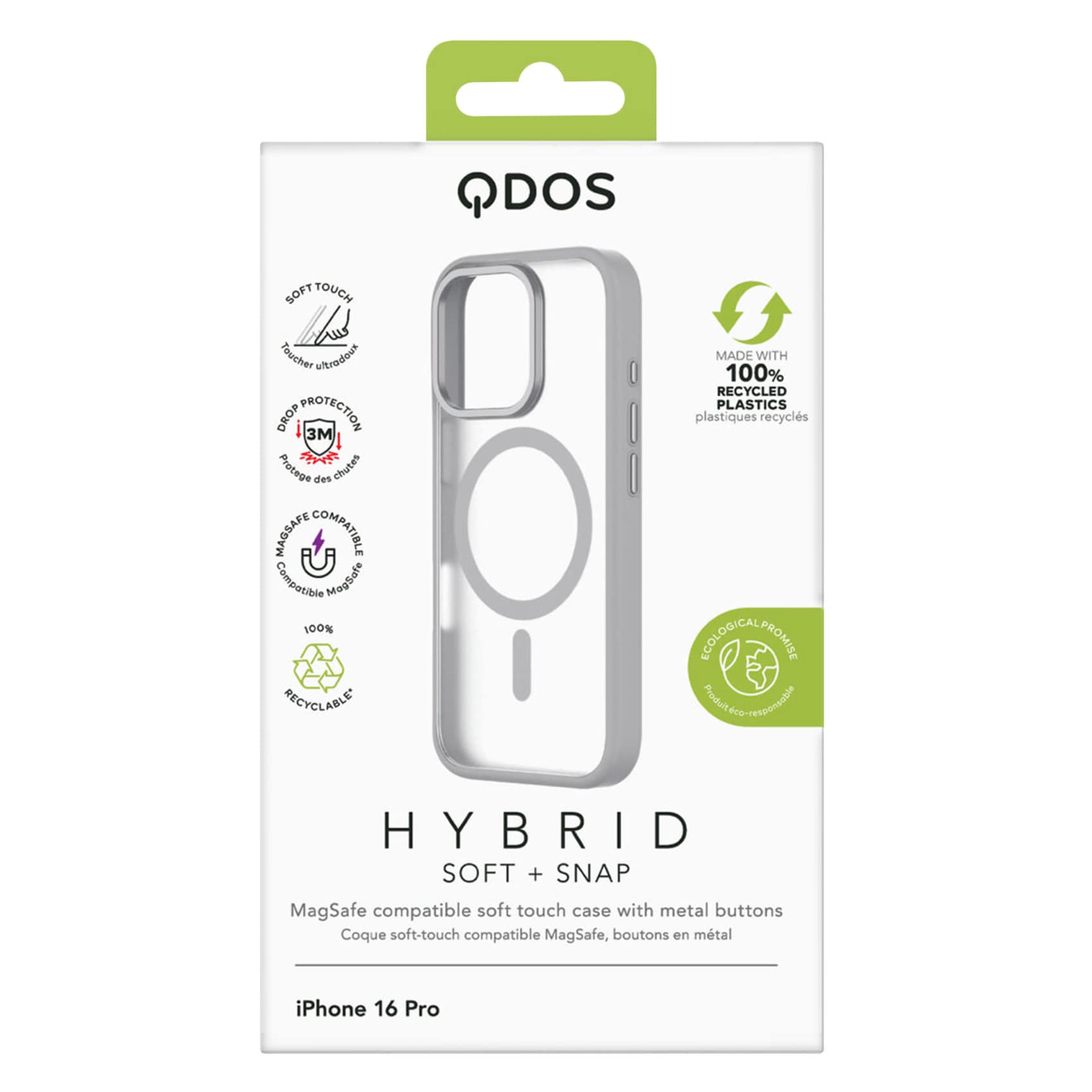 QDOS Case for iPhone 16 Pro, Natural