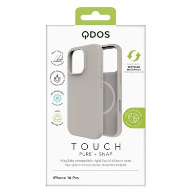 كيودوس غطاء شفاف لهاتف iPhone 16 Pro، لون بيج