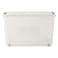 Simplify Rolling Storage Box With Clips Transparent 32L
