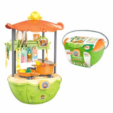 جيلوردو عربة إعداد الطعام متعددة الوظائف 3 في 1 - لعبة منزل المرح لصنع الطعام - مناسب للأعمار 3+