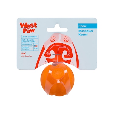 West Paw Jive Dog Chew Toy - Tangerine - 2 inch