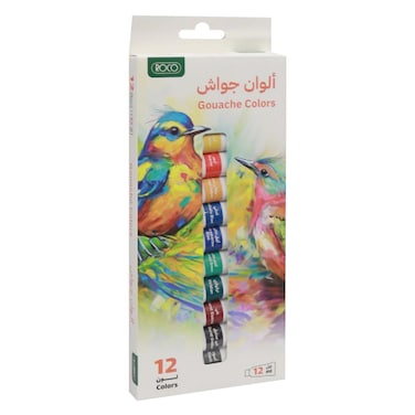 ROCO Gouache Color Paint Set &ndash; 12 Colors