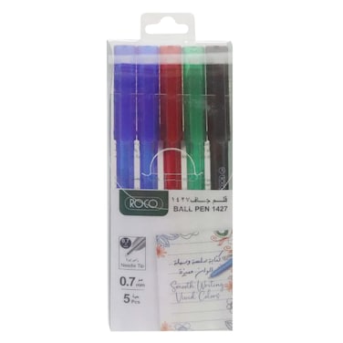 Roco Dry Ink Pens 0.7mm &ndash; 5 Pieces &ndash; Assorted