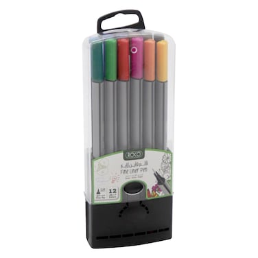 Roco Fineliner Pens 0.45mm 10 Pieces Assorted