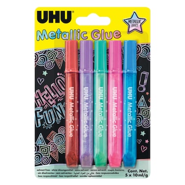 UHU Metallic Glue, 10ml x 5 Colors