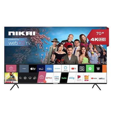 Nikai NIK70MEU4 4K Ultra HD WebOS Smart QLED TV 70 Inch Black