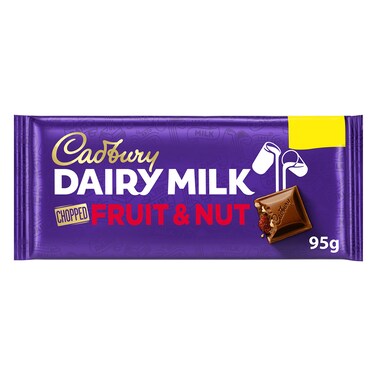 Cadbury Fruit &amp; Nut Dairy Milk Chocolate Bar 95g