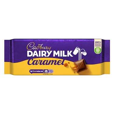 Cadbury Caramel Dairy Milk Chocolate Bar 180g