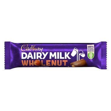 Cadbury Dairy Milk Wholenut Chocolate Bar With Hazelnut 45g