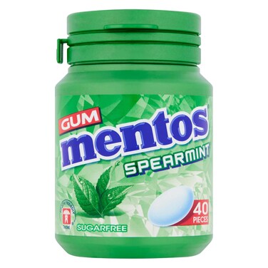 Mentos Bottle Spearmint Gum Tub 56g
