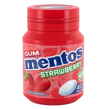 Mentos Bottle Strawberry Gum Tub 56g