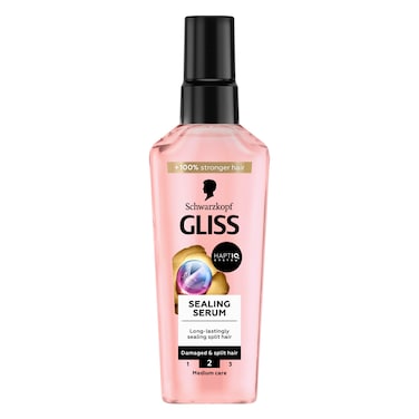 Gliss Sealing Serum 75ml &ndash; For Damaged &amp; Split Hair, Long-Lasting Split-End Repair, +100% Stronger Hair, Medium Care