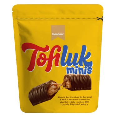 Tofiluk Caramel Crunch Biscuits With Milk Chocolate Stand-up Pouch 160g