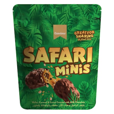 Safari Crispy Wafer With Milk Chocolate Minis Pack 171g