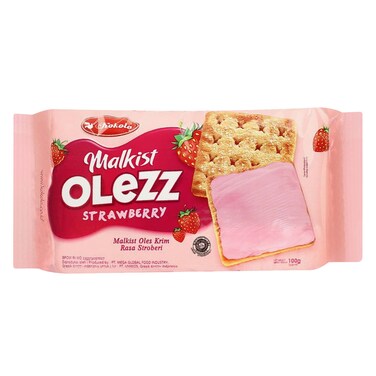 Kokola Olezz Malkist Biscuits With Strawberry Cream 100g