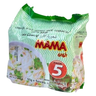 Mama Oriental Style Instant Rice Vermicelli Clear Soup 55g x 5 Packs
