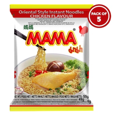 Mama Chicken Flavored Noodles 55g x5