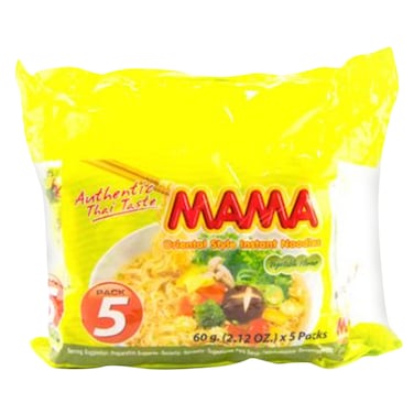 Mama Oriental Style Instant Noodles Vegetable Flavor 60g x 5 Packs