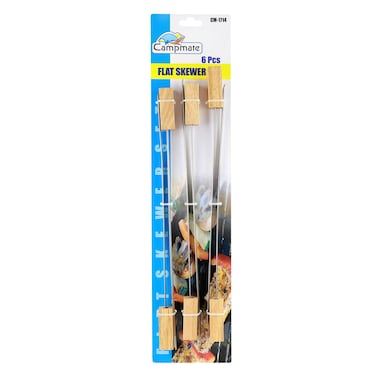 Campmate - 6 Pieces Flat Skewer Set