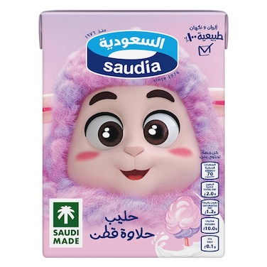 السعودية حليب طويل الأجل بنكهة غزل البنات 200 مل