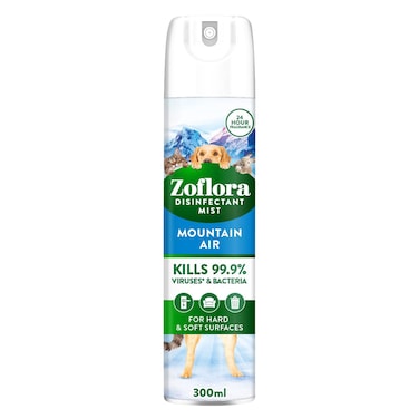 Zoflora Disinfectant For Pets Owners, For Hard And Soft Surfaces, Mountain Air, 300ml