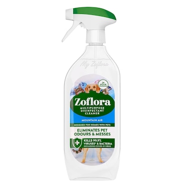 Zoflora Multipurpose Disinfectant Cleaner &ndash; Mountain Air, 24 Hour Fragrance, Kills 99.9% of Viruses &amp; Bacteria Including COVID-19, Eliminates Pet Odours &amp; Messes, Pet-Friendly 800ml 