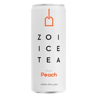 Zoi Ice Tea Peach Flavor, No Added Sugar 320ml