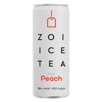 Zoi Peach Flavored Iced Tea - 0% Added Sugar – 320 ml