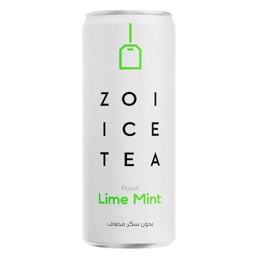 Zoi Ice Tea Lime &amp; Mint Flavor, No Added Sugar 320ml